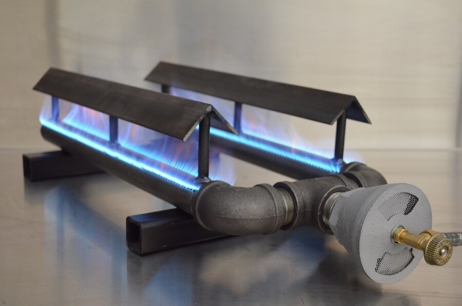 12 Single Burner w/solid welded frame around burner, natural gas or  propane.