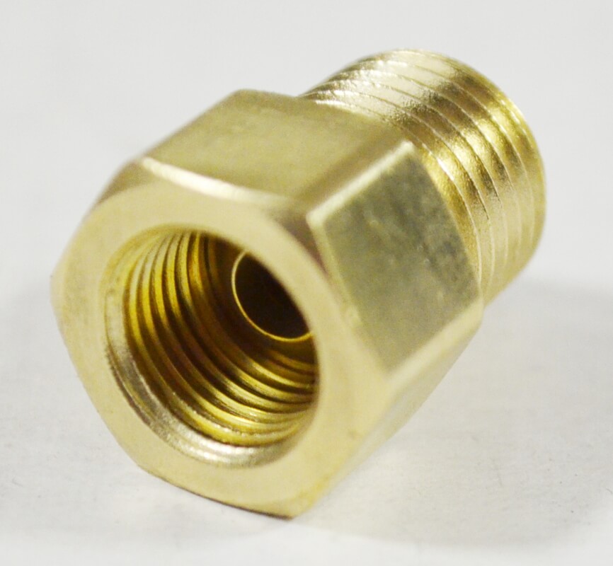 1/4in Female Inverted Flare x 1/4in Male NPT Adapter (Safety Flow)